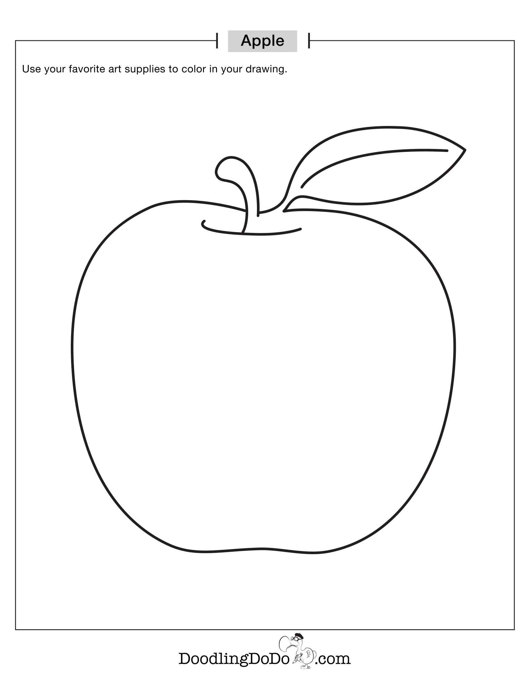 Food Apple Coloring Worksheet
