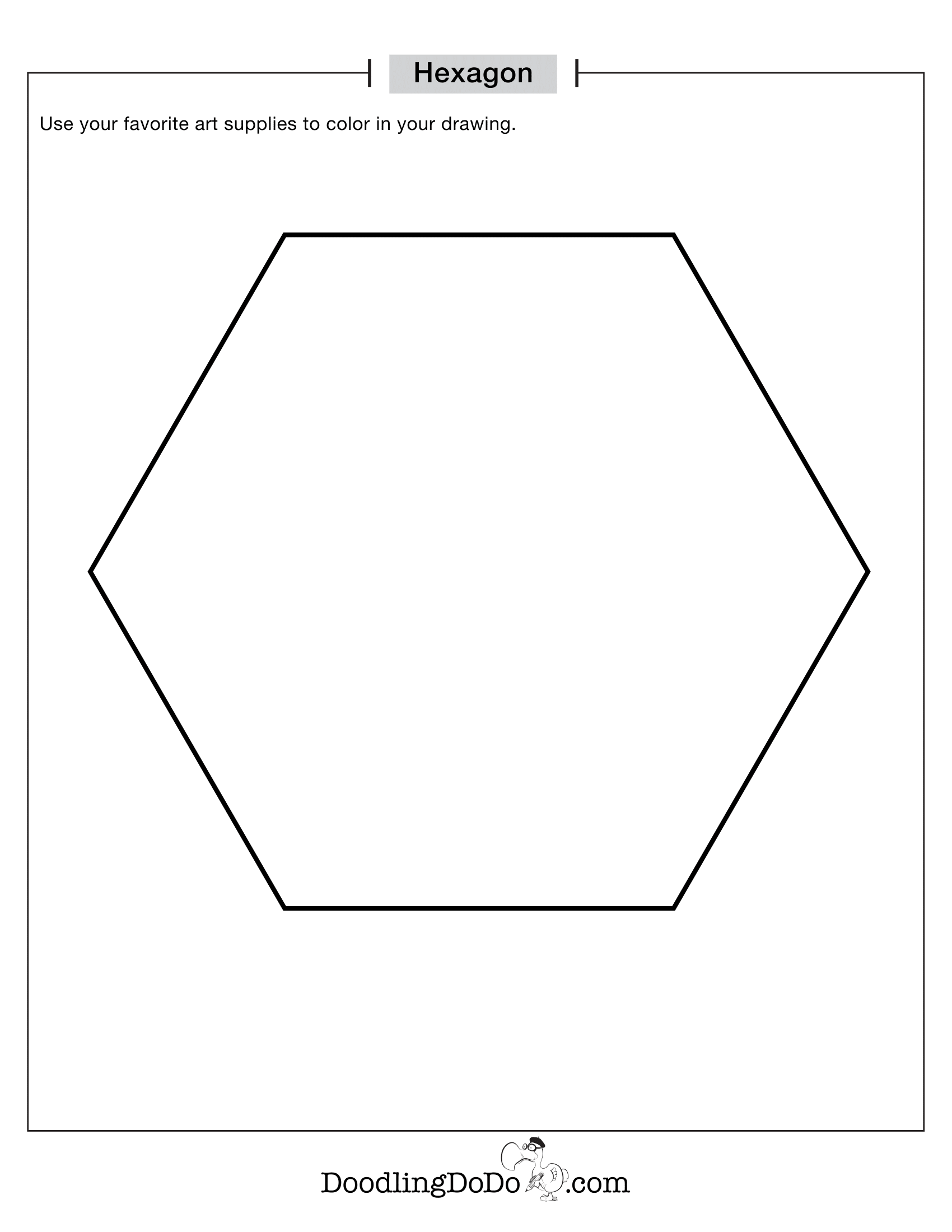 Shapes Hexagon Coloring Worksheet