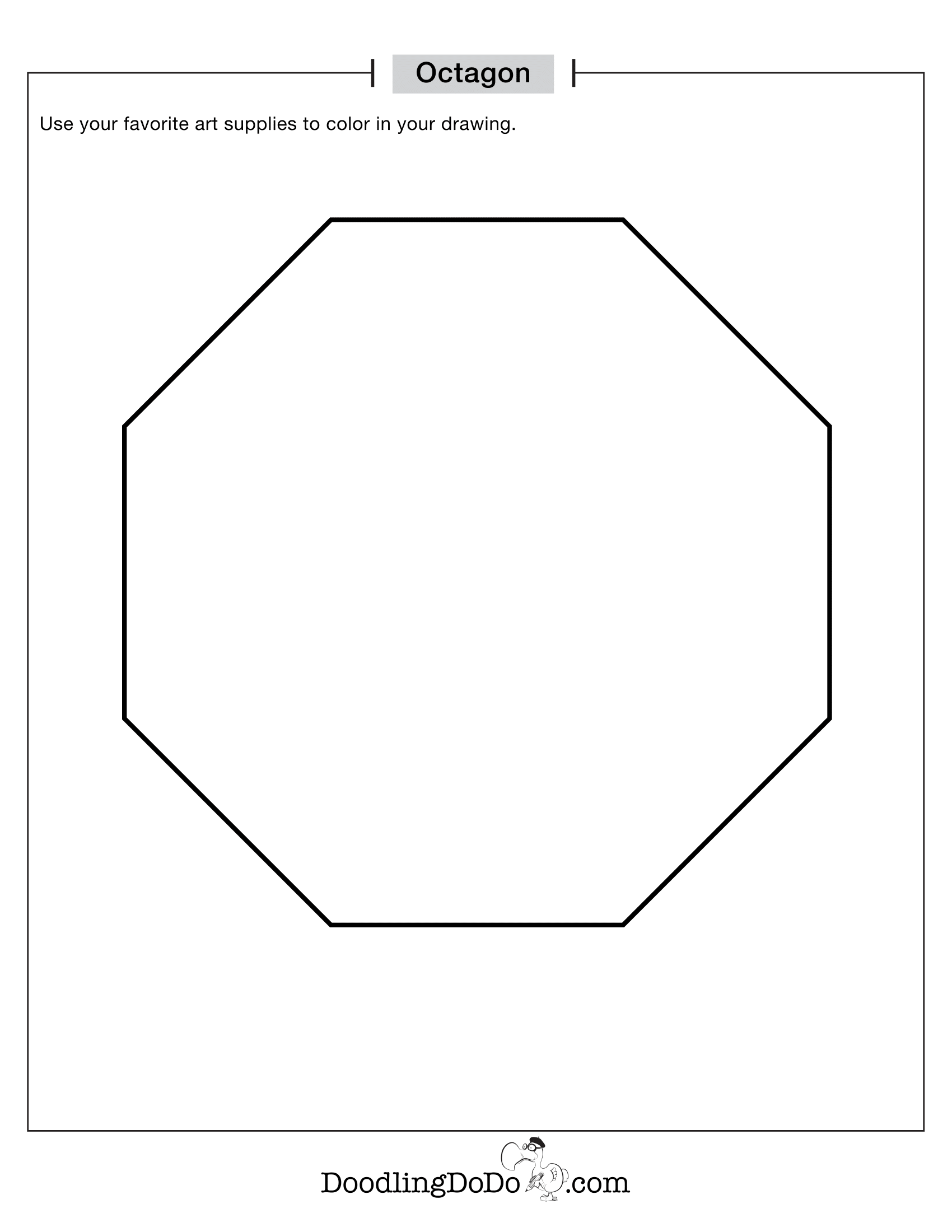 Shapes Octagon Coloring Worksheet