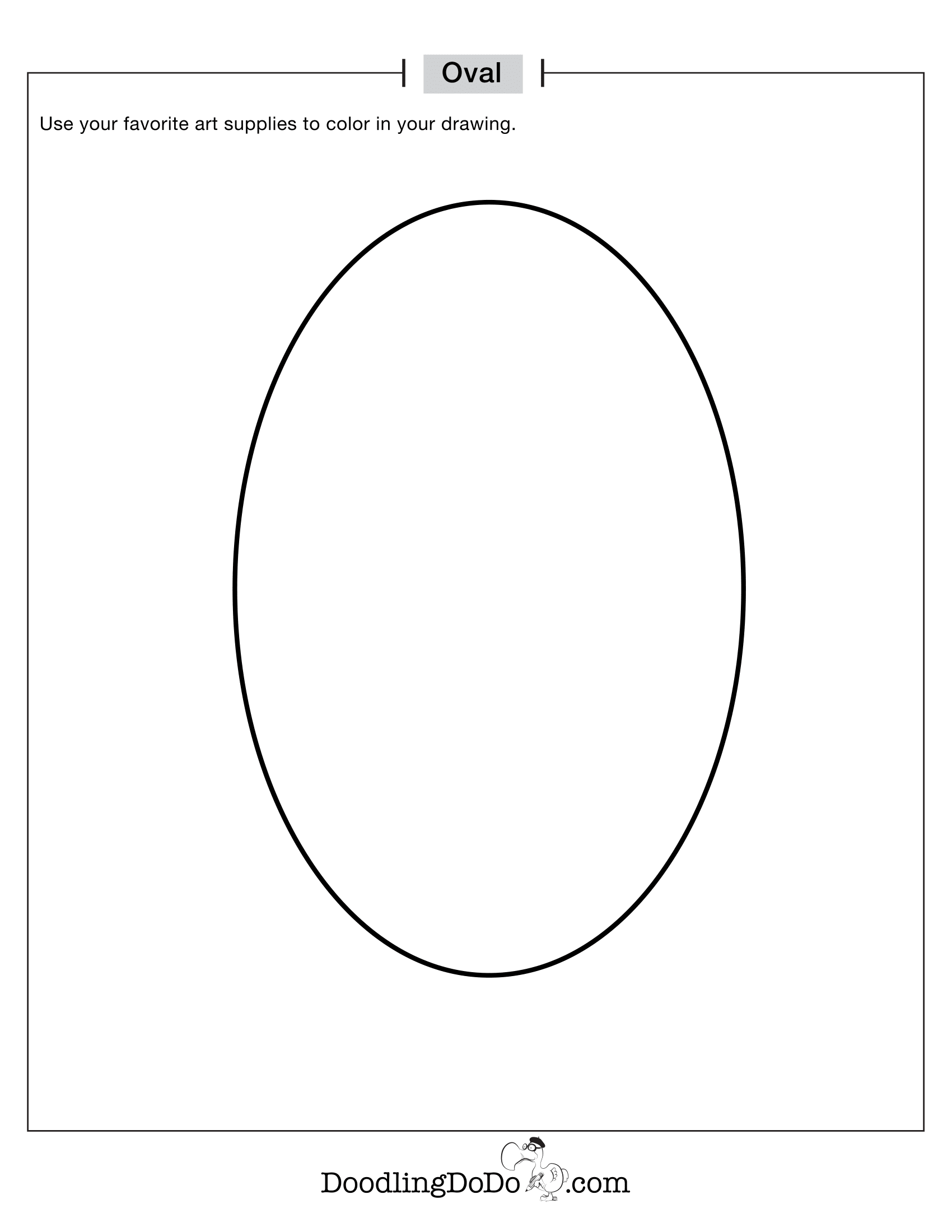 Shapes Oval Coloring Worksheet