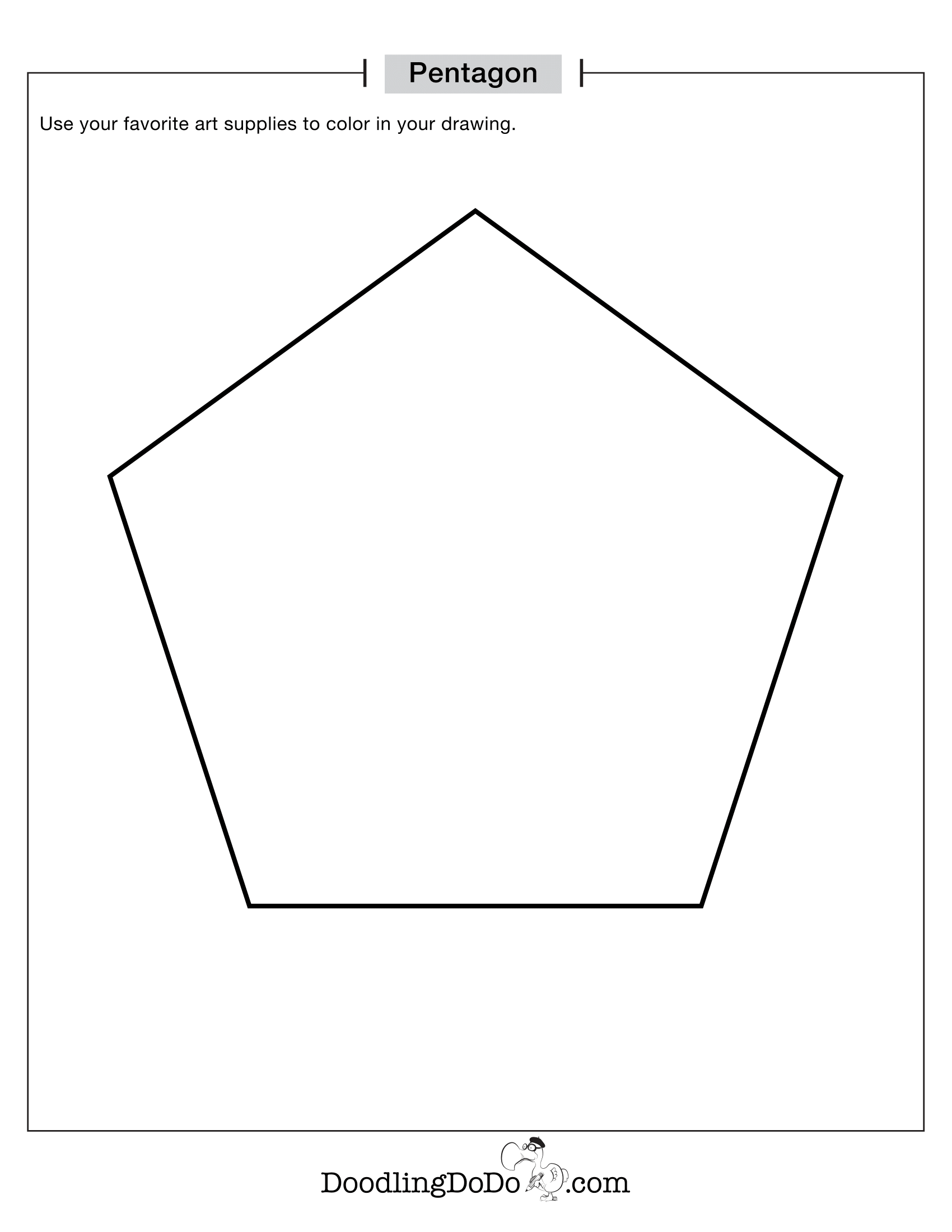Shapes Pentagon Coloring Worksheet