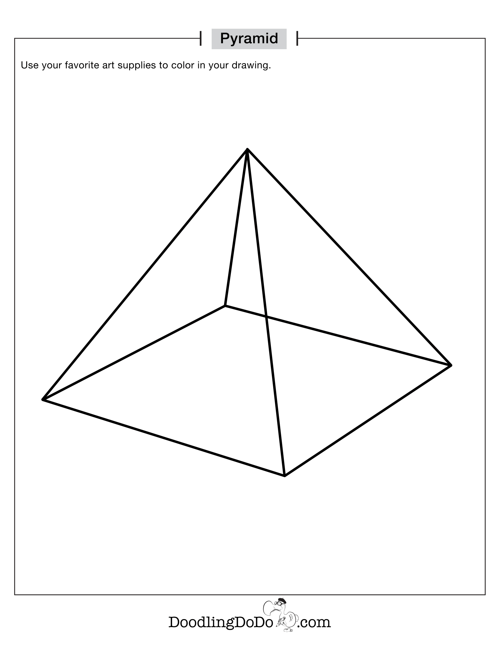 Shapes Pyramid Coloring Worksheet