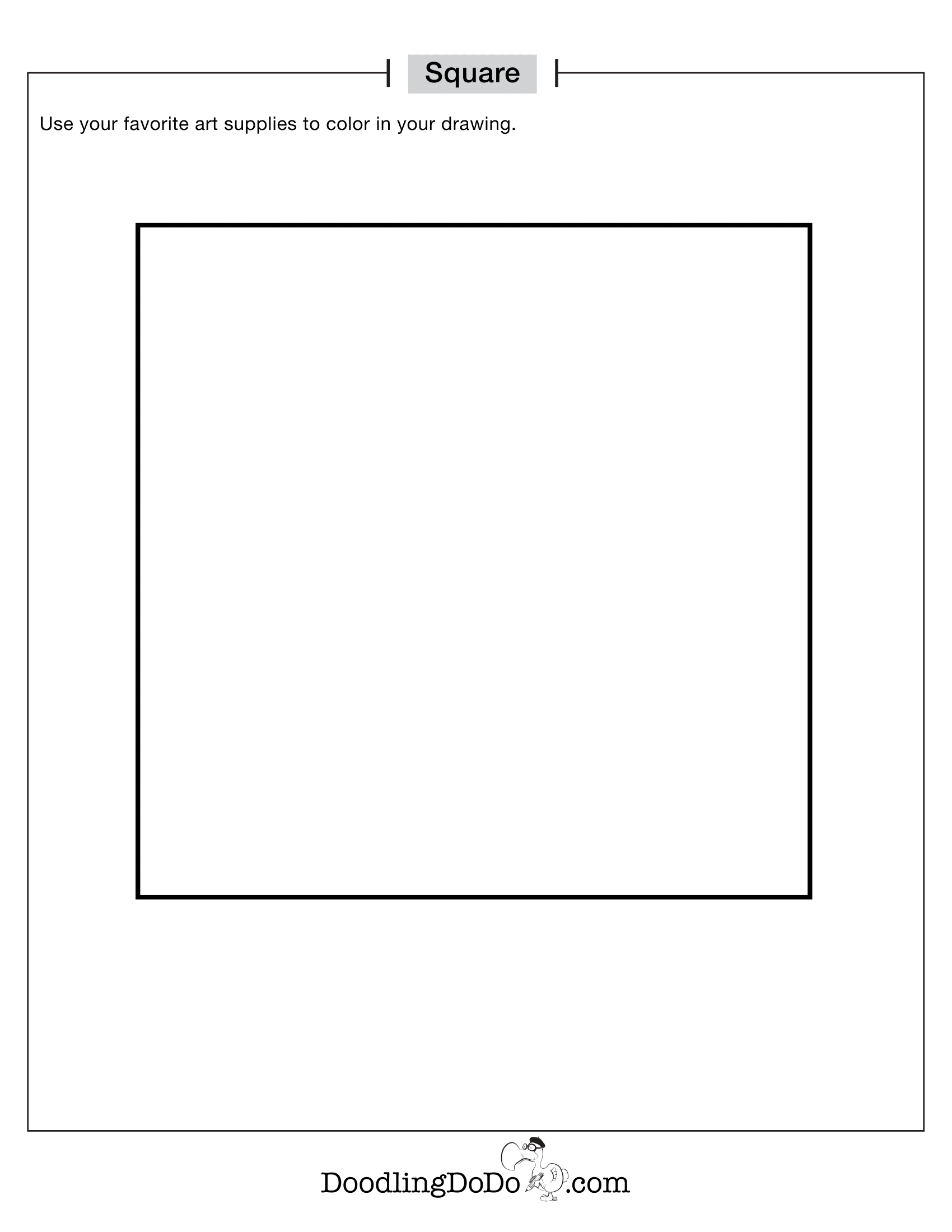 Shapes Square Coloring Worksheet