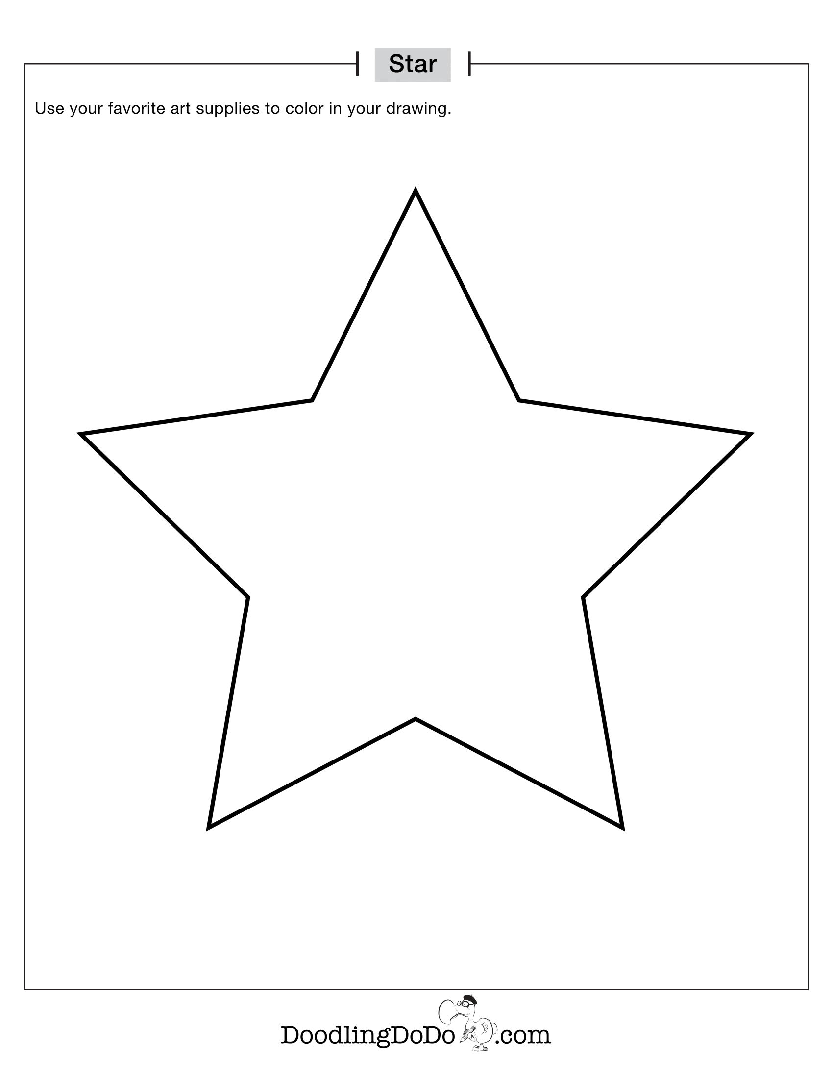 Shapes Star Coloring Worksheet