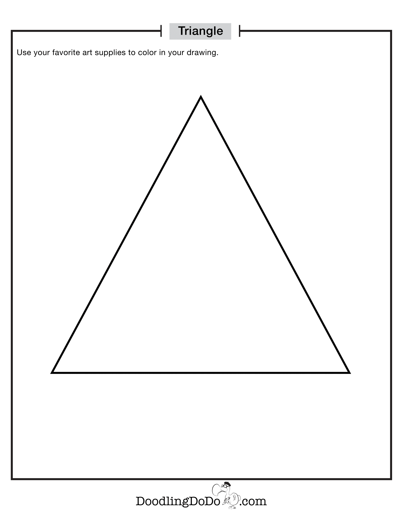 Shapes Triangle Coloring Worksheet