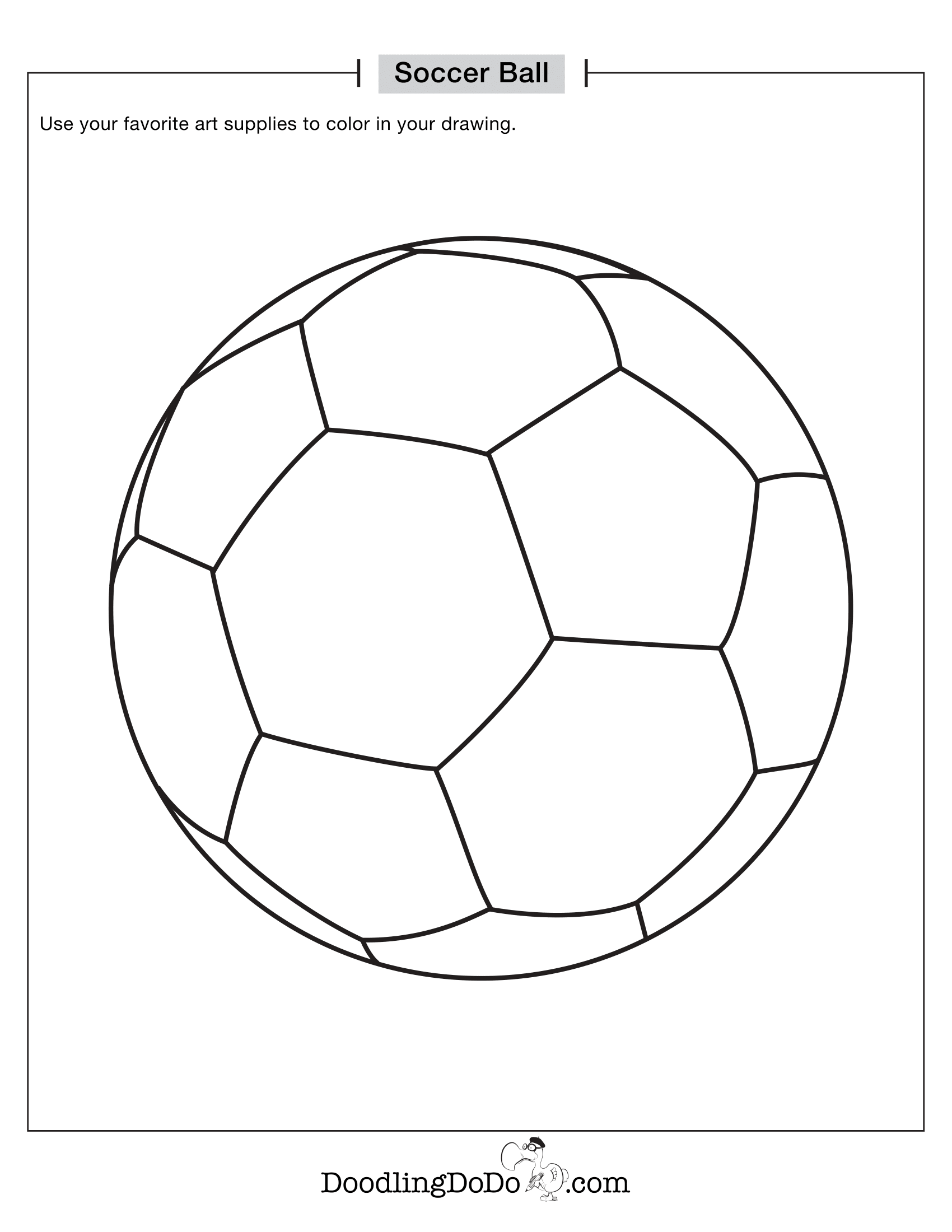 Sports Soccer Coloring Worksheet